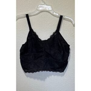 Torrid Curves Lovesick Lacey Black Bra Bralette Unlined size 1, L Large